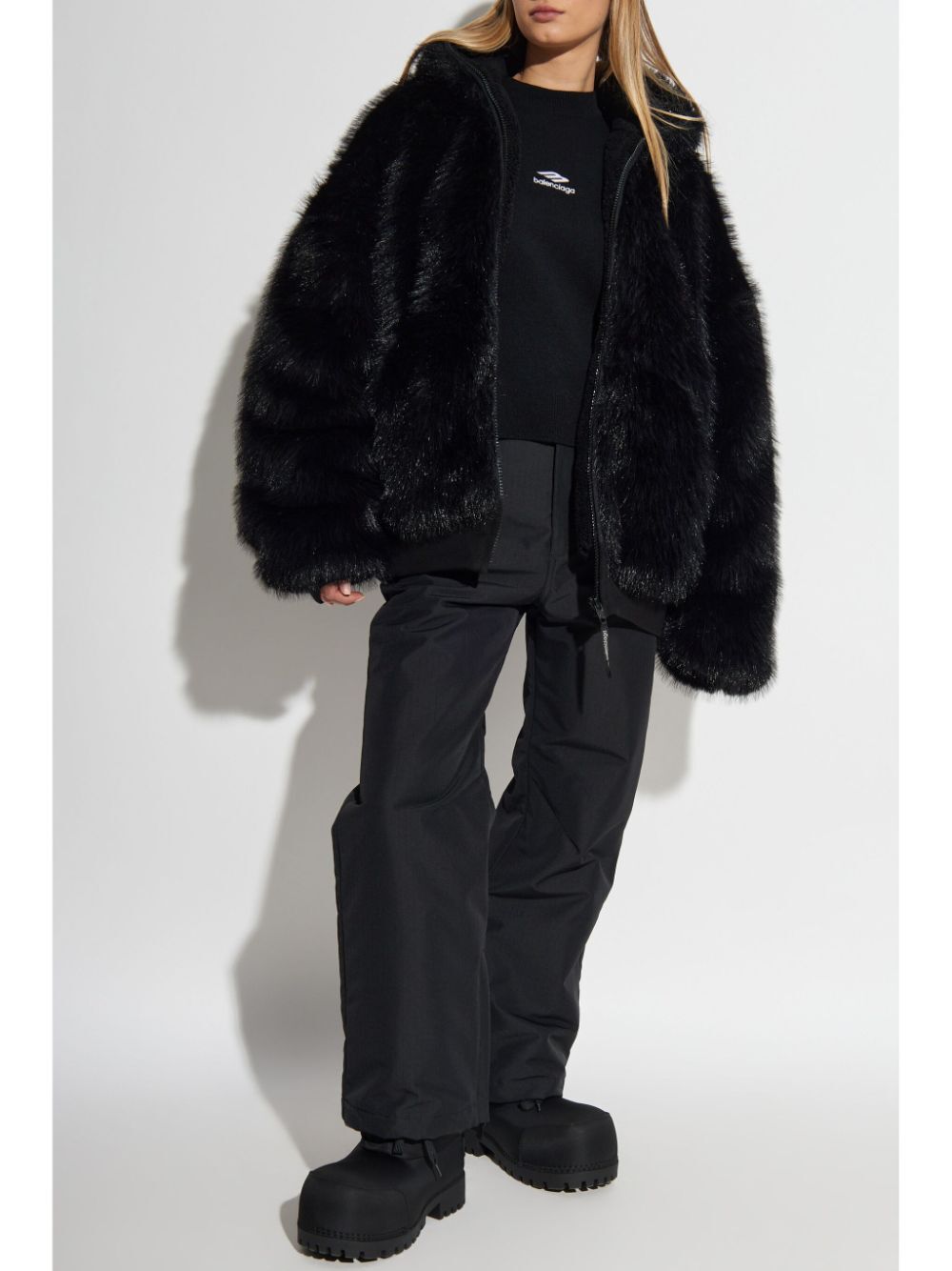 Balenciaga Women Wool Knitted Ski Crewneck