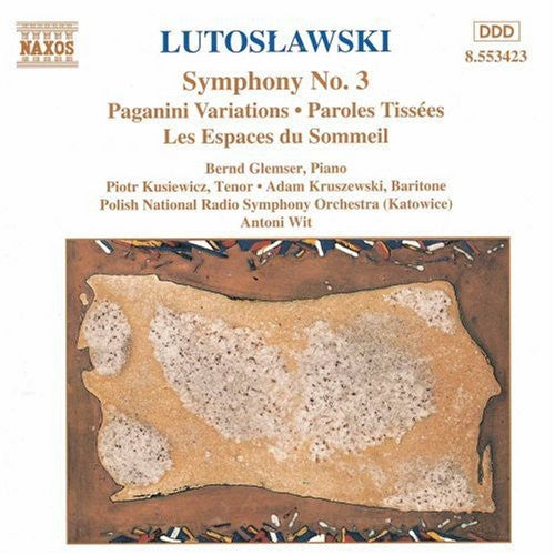 Adam Kruszewski - Symphony 3 / Paganini Variations / Paroles Tissees [CD]