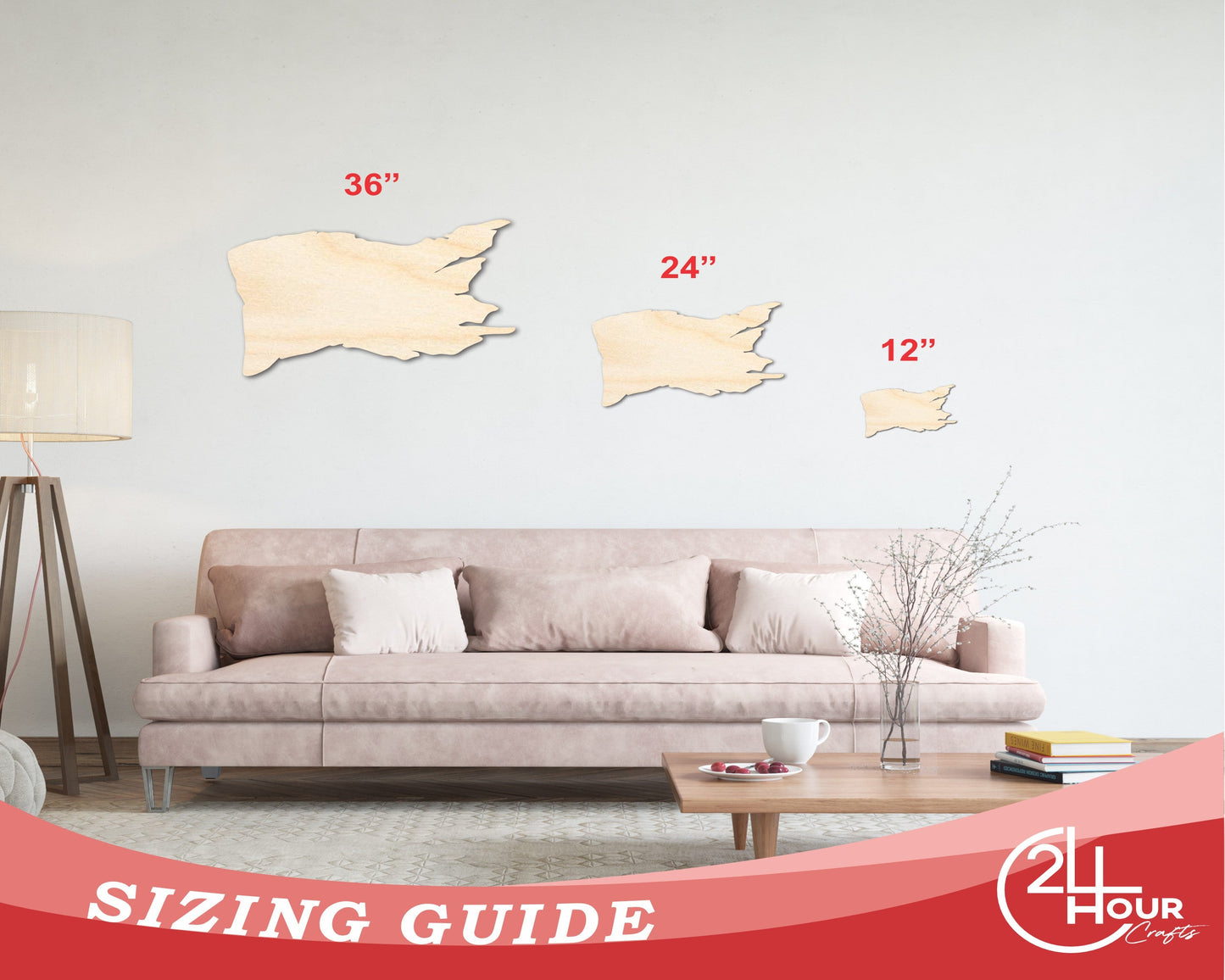 Unfinished Wood Tattered Flag Shape | Pirate Flag | Craft Cutout | up to 46" DIY