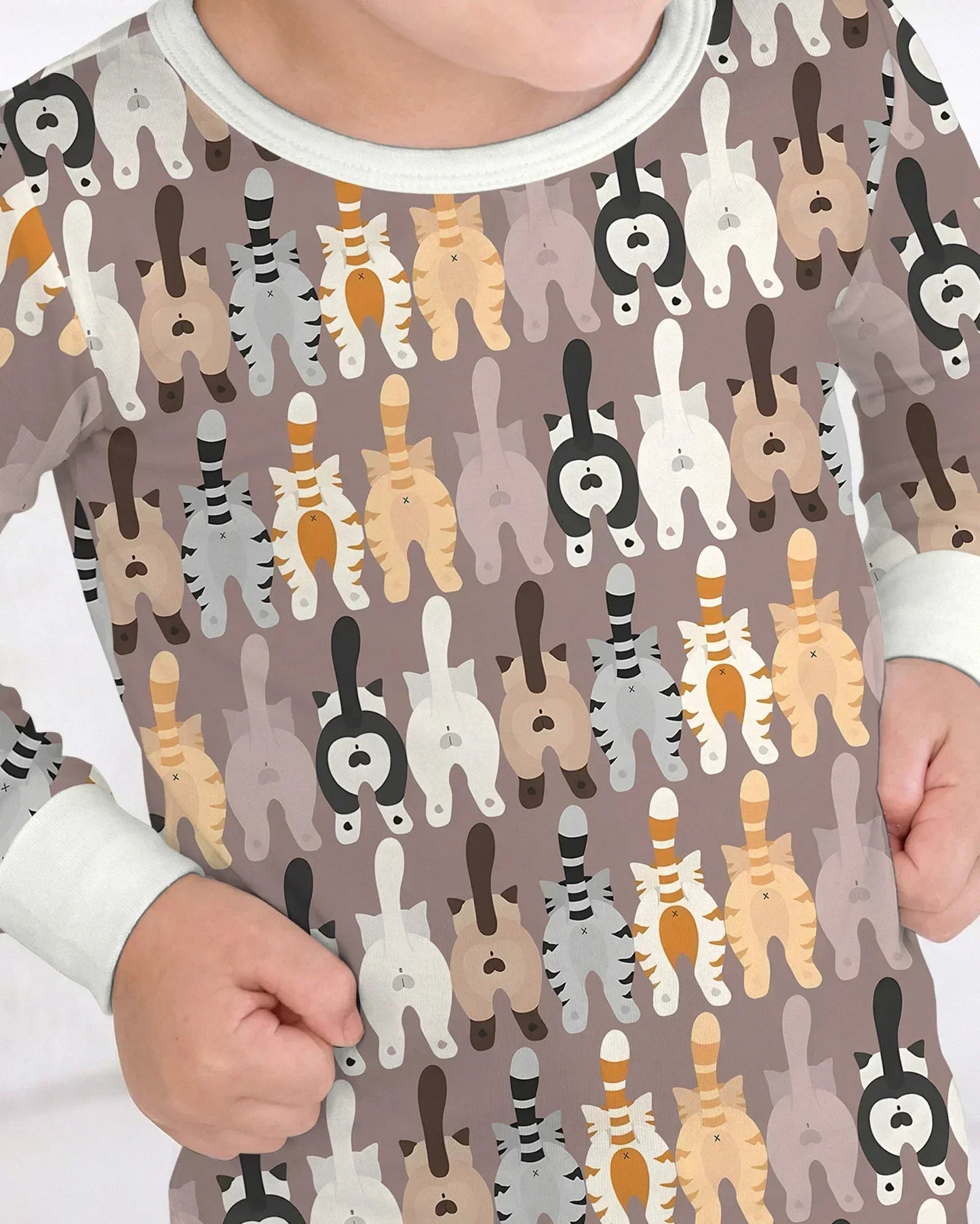 Cheeky Tails Two Piece Long Sleeve Pajama Set