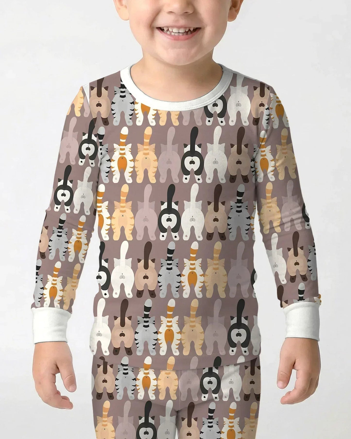 Cheeky Tails Two Piece Long Sleeve Pajama Set