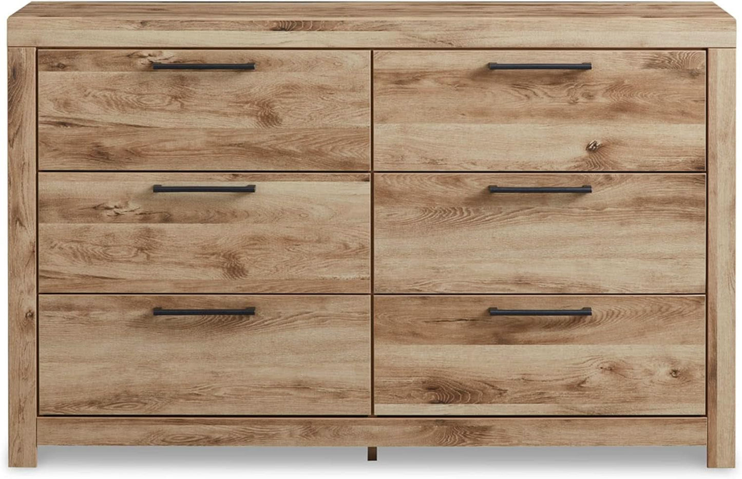 Mid Century Modern 6 Drawer Dresser Light Brown Beige