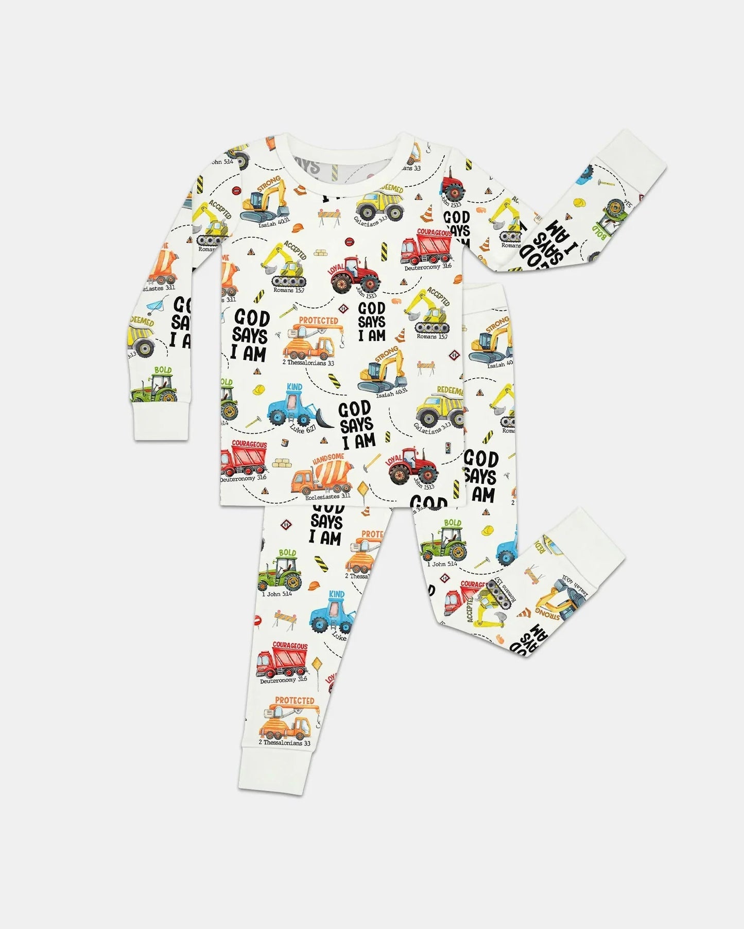 God Says I Am Boy Two Piece Long Sleeve Pajama Set