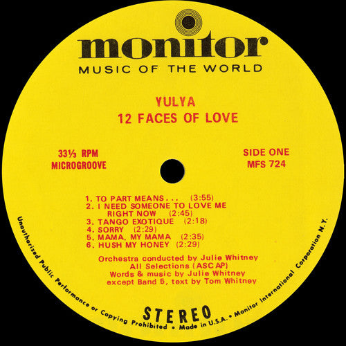 Yulya - Twelve Faces of Love [CD]
