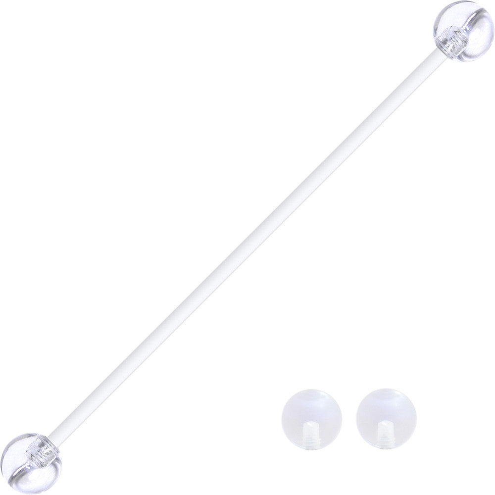 Pregnant Belly Button Ring With Clear UV Ends