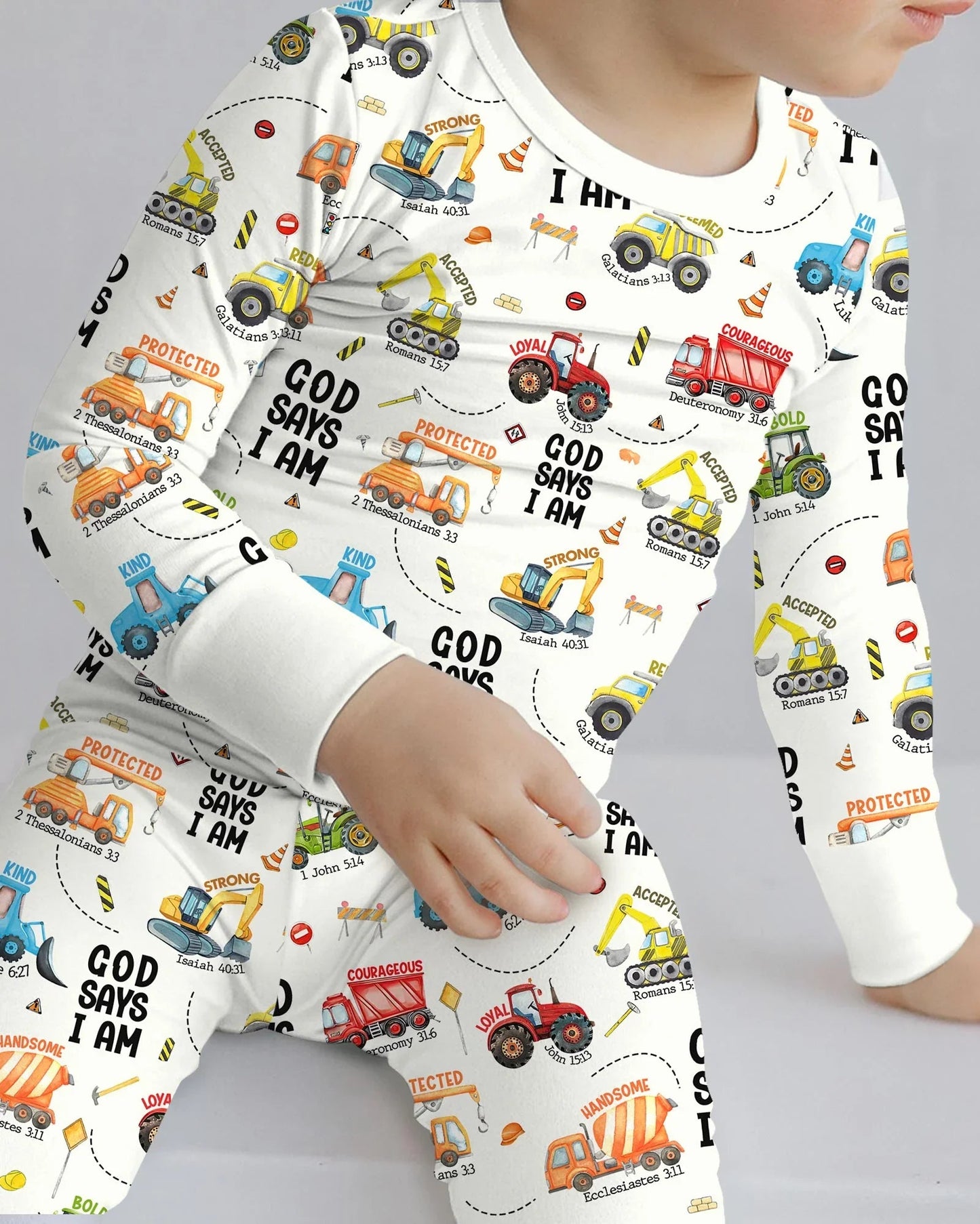 God Says I Am Boy Two Piece Long Sleeve Pajama Set