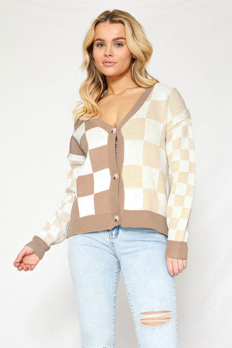 Checkered Cardigan