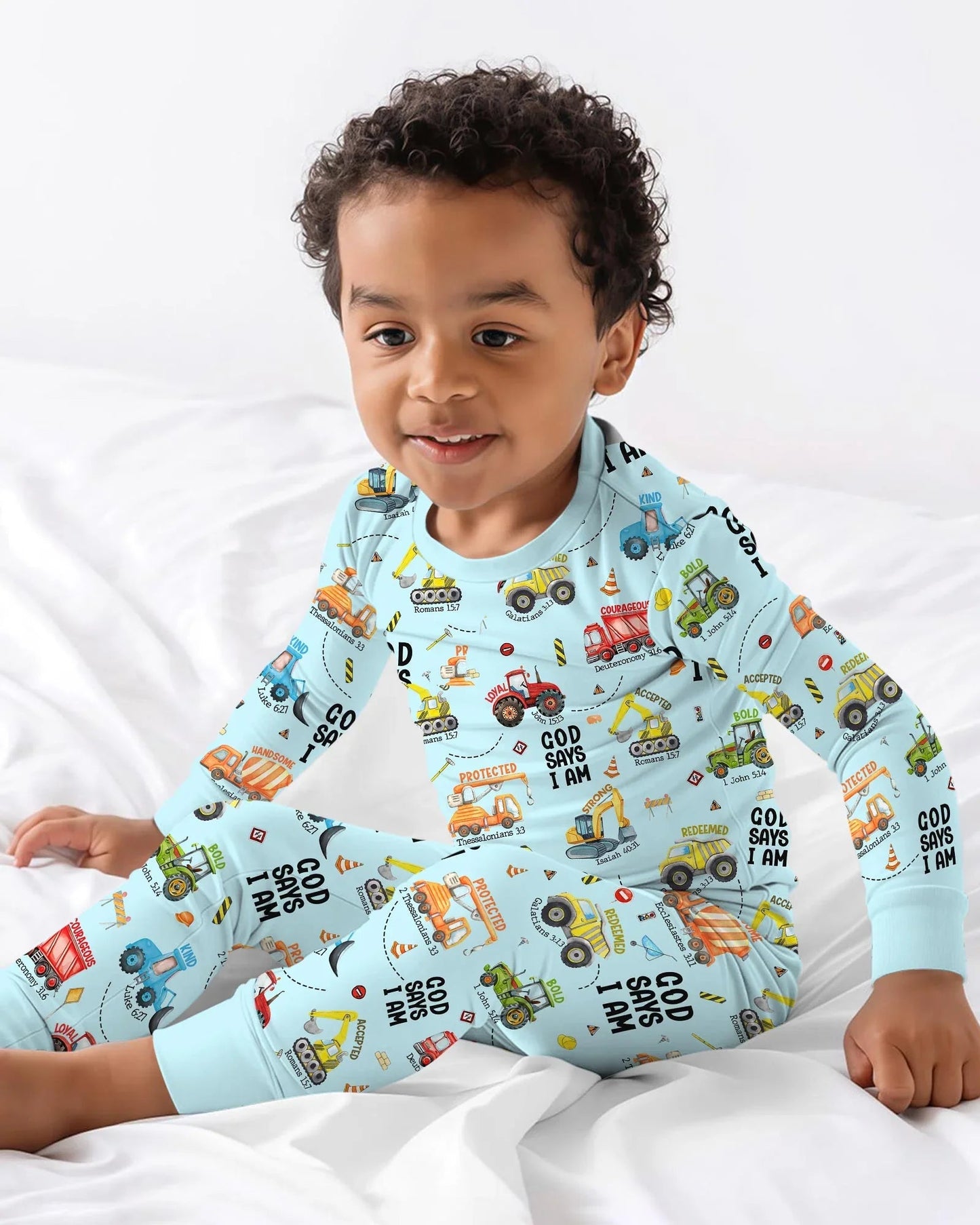 God Says I Am Boy Two Piece Long Sleeve Pajama Set