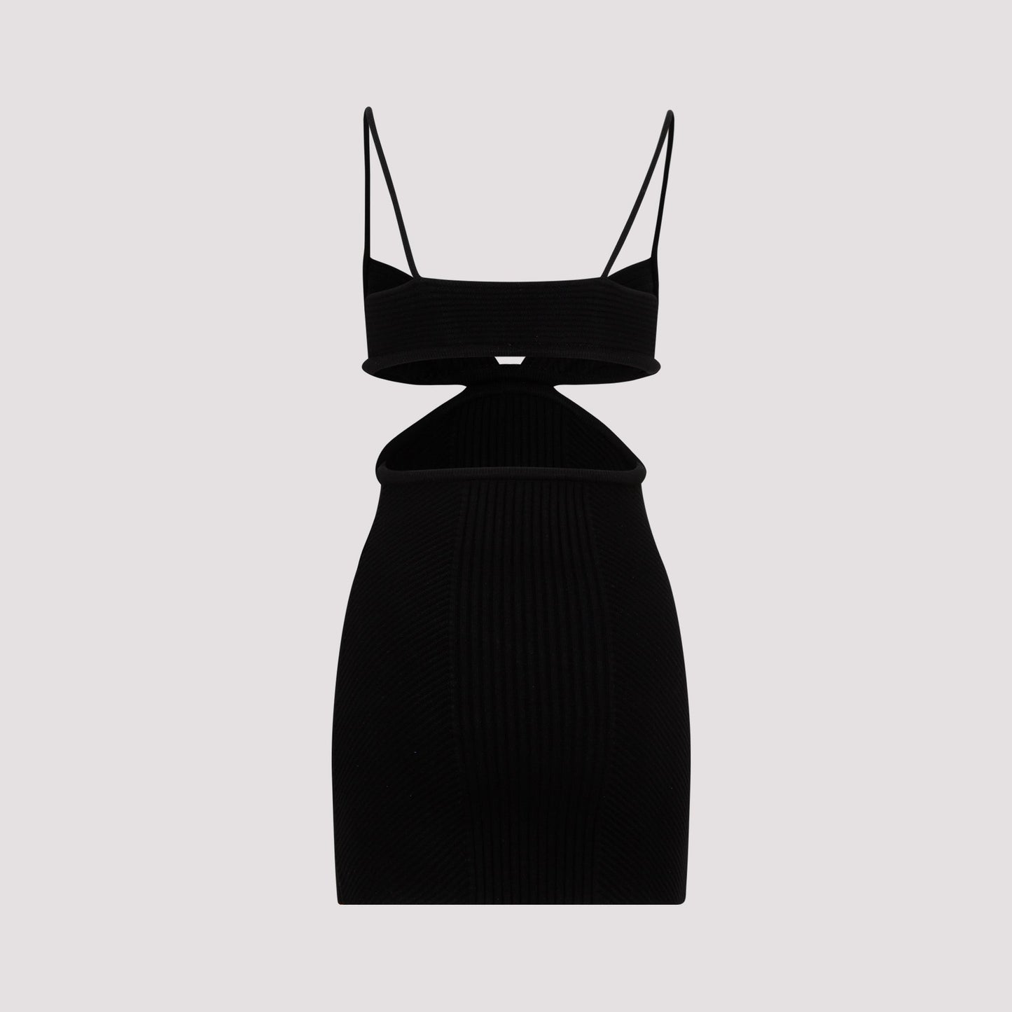 Off White Cut Out Ribbed Mini Dress Women
