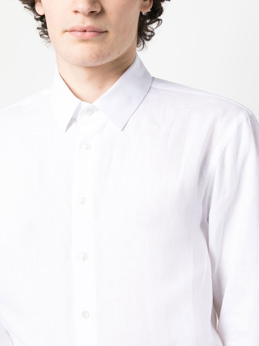 Giorgio Armani Men Regular Fit Linen Shirt