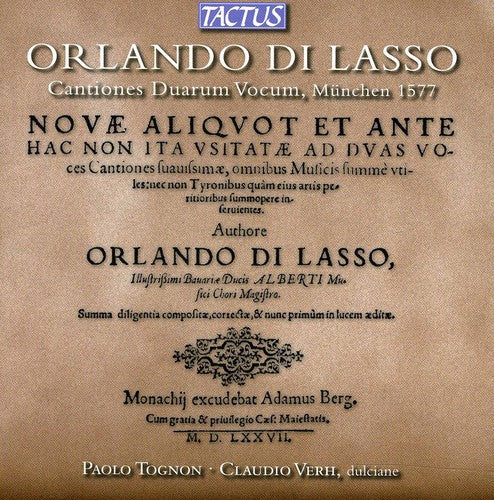 Claudio Verh - Cantiones Duarum Vocum [CD]