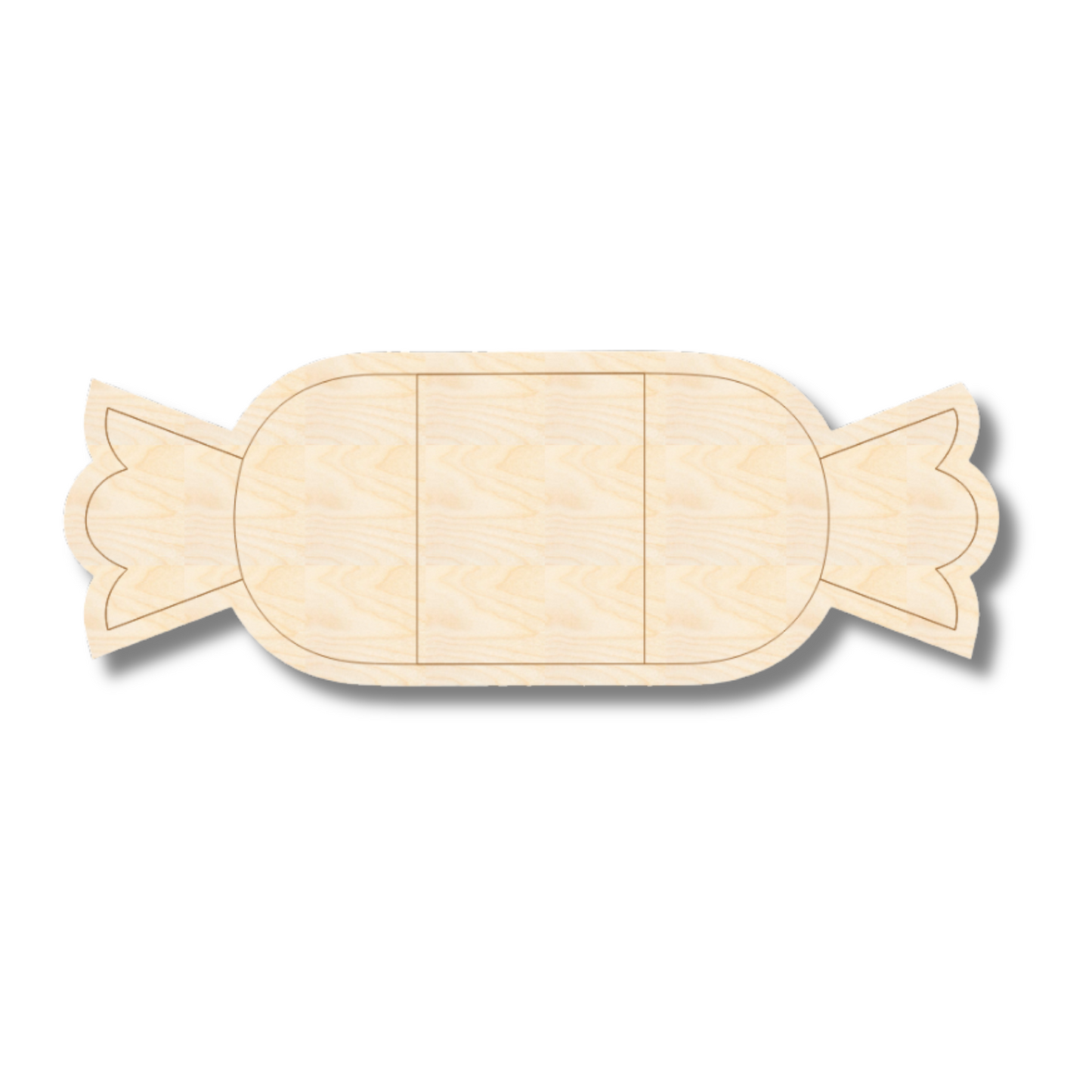 Unfinished Wood Etched Candy Shape | Paint By Line Crafts | up to 30" DIY