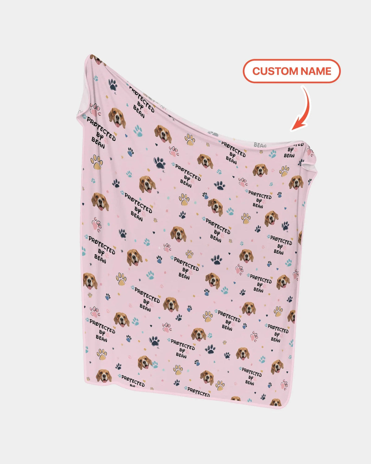Custom Dog Pattern Blanket