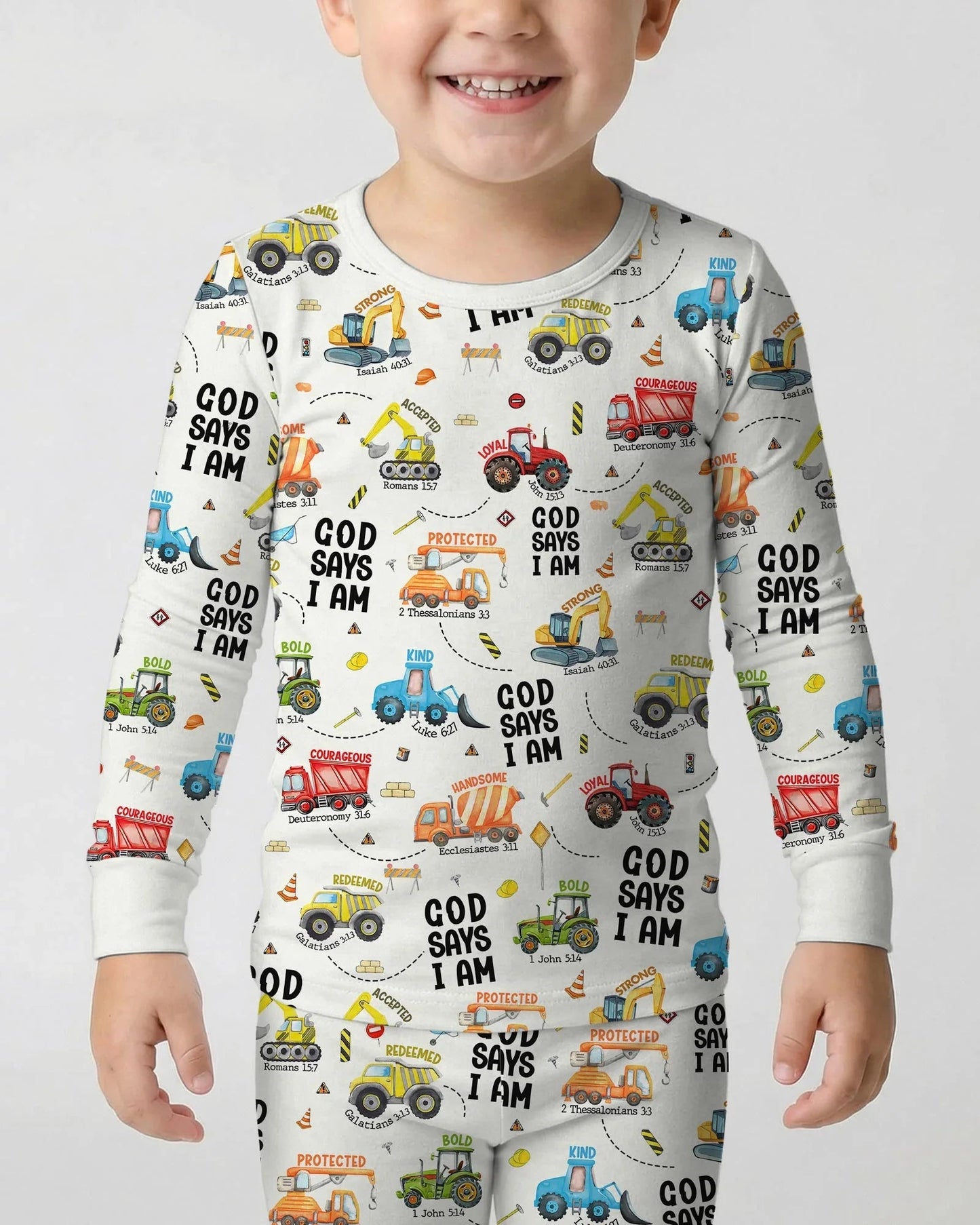 God Says I Am Boy Two Piece Long Sleeve Pajama Set