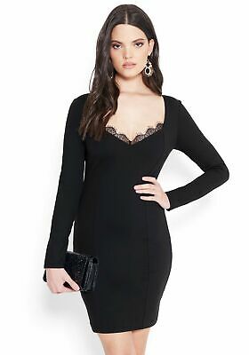 Bebe Womens  Lace Back Dress, Size Medium