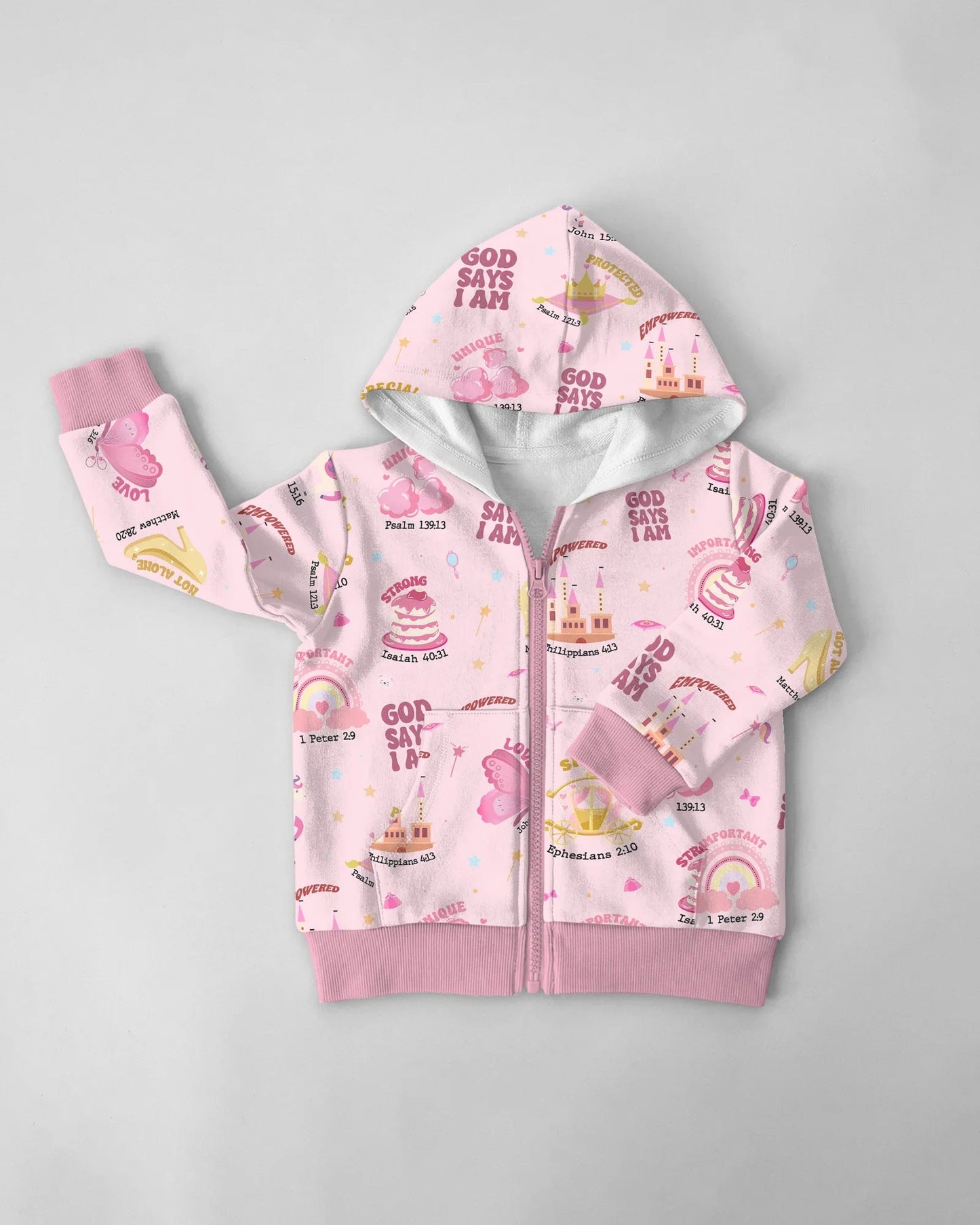 God Says I Am Girl Bamboo Zip Hoodie