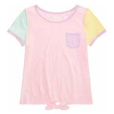 Epic Threads Big Girls Colorblocked Tie-Front T-Shirt, Large