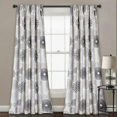 Lush Décor Circles Room Darkening 84x52 Window Panel Set