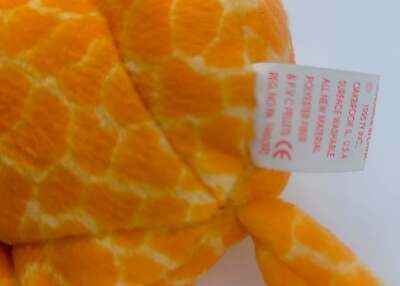 Ty Beanie Babies Twigs the Giraffe Plush 1995 P.V.C. Pellets With Tag 14 Errors