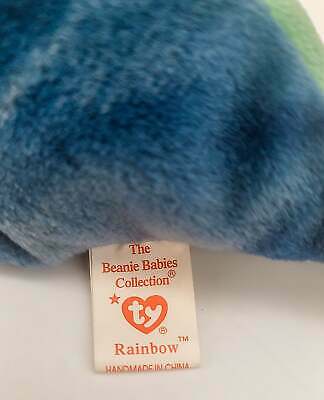 Ty Beanie Baby Rare Retired With 14 Tag Errors 1997 Rainbow Made w/PVC Pellets
