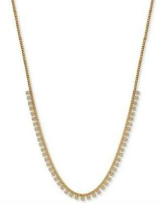 Argento Vivo Zirconia 18 Statement Necklace in 18k Gold-Plated Sterling Silver