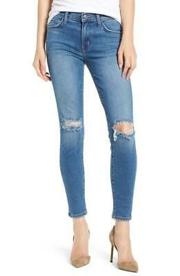 Current/Elliott Stiletto Distressed Ankle Skinny Jeans Stretch Indigo, SZ 27