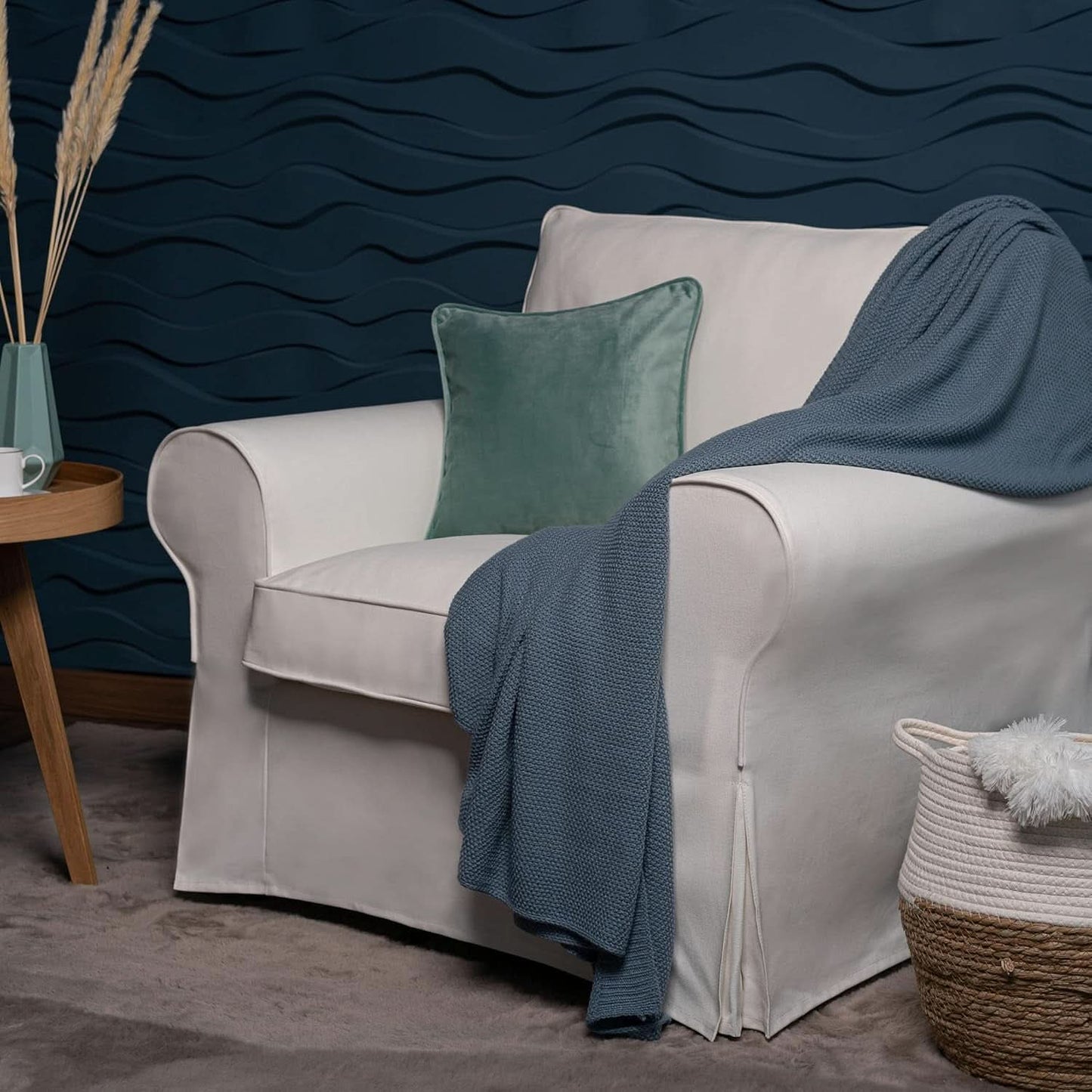 Ektorp Armchair Slipcover Cotton White Replacement Cover