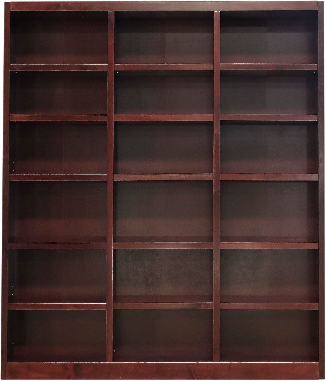 Traditional Oak Bookcase 84 Inch Tall With 18 Shelves