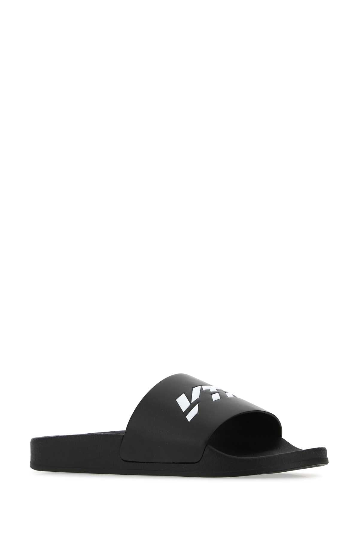 Vtmnts Men Black Rubber Slippers