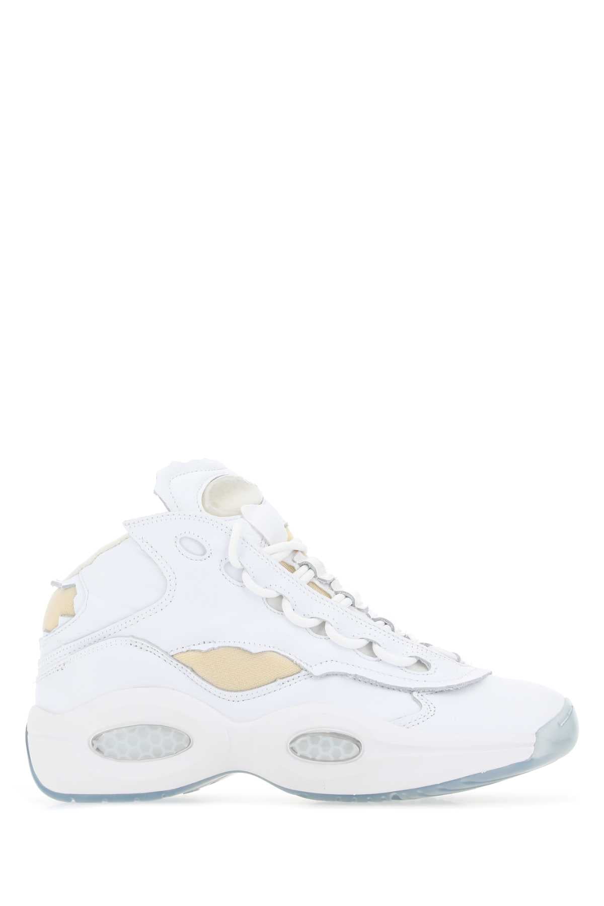 Maison Margiela Unisex White Leather Project 0 Tq Memory Of Sneakers