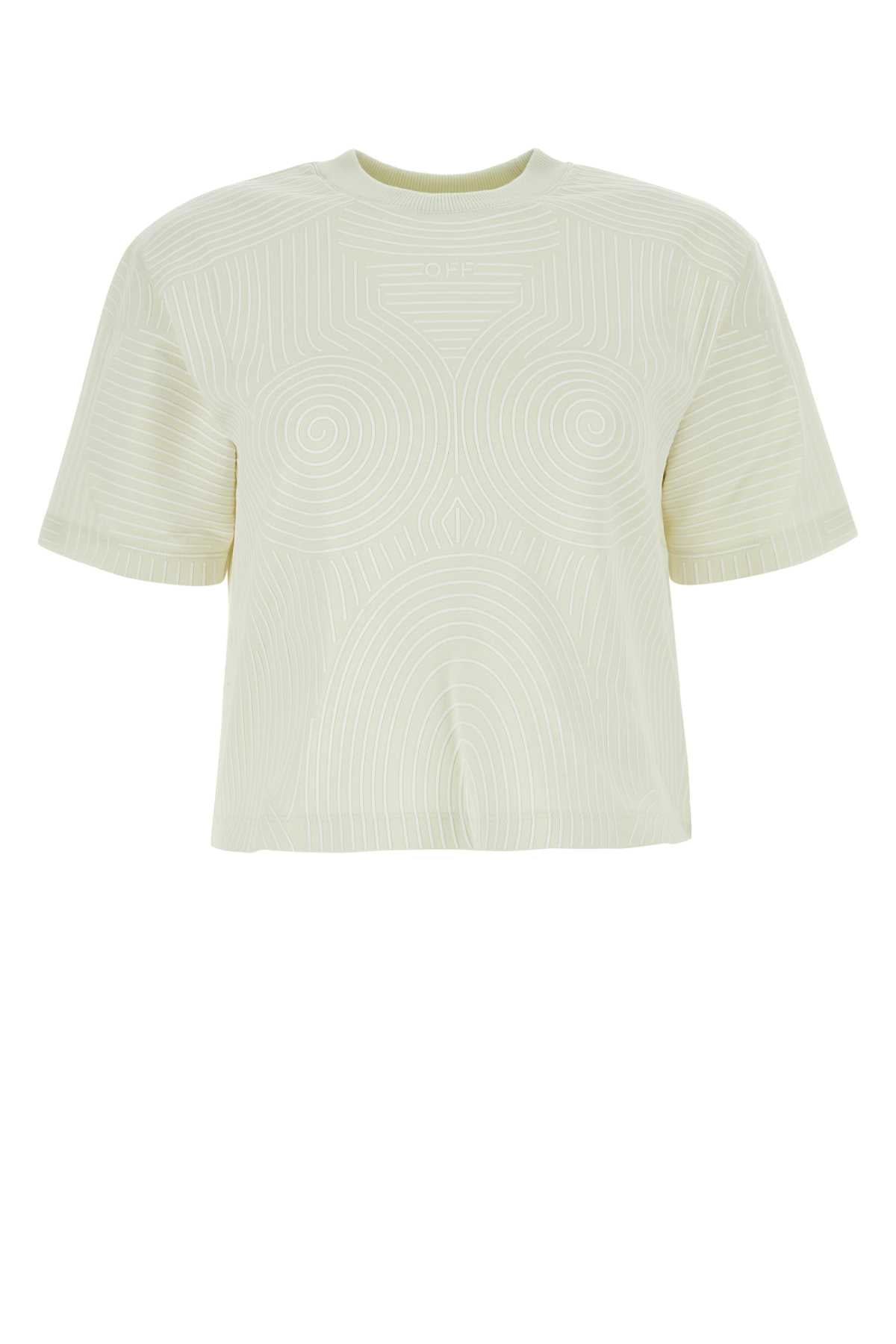 Off White Women Ivory Cotton Oversize T-Shirt