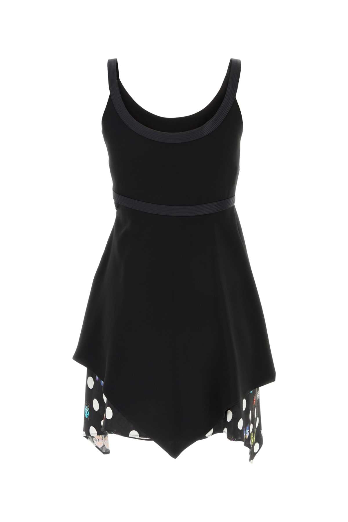 Versace Women Black Acetate Blend Mini Dress
