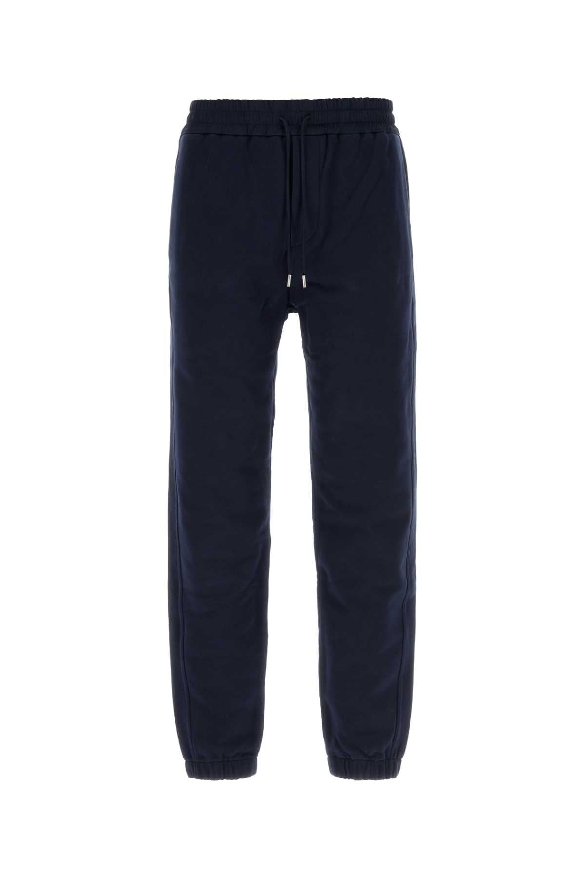 Saint Laurent Men Dark Blue Cotton Joggers