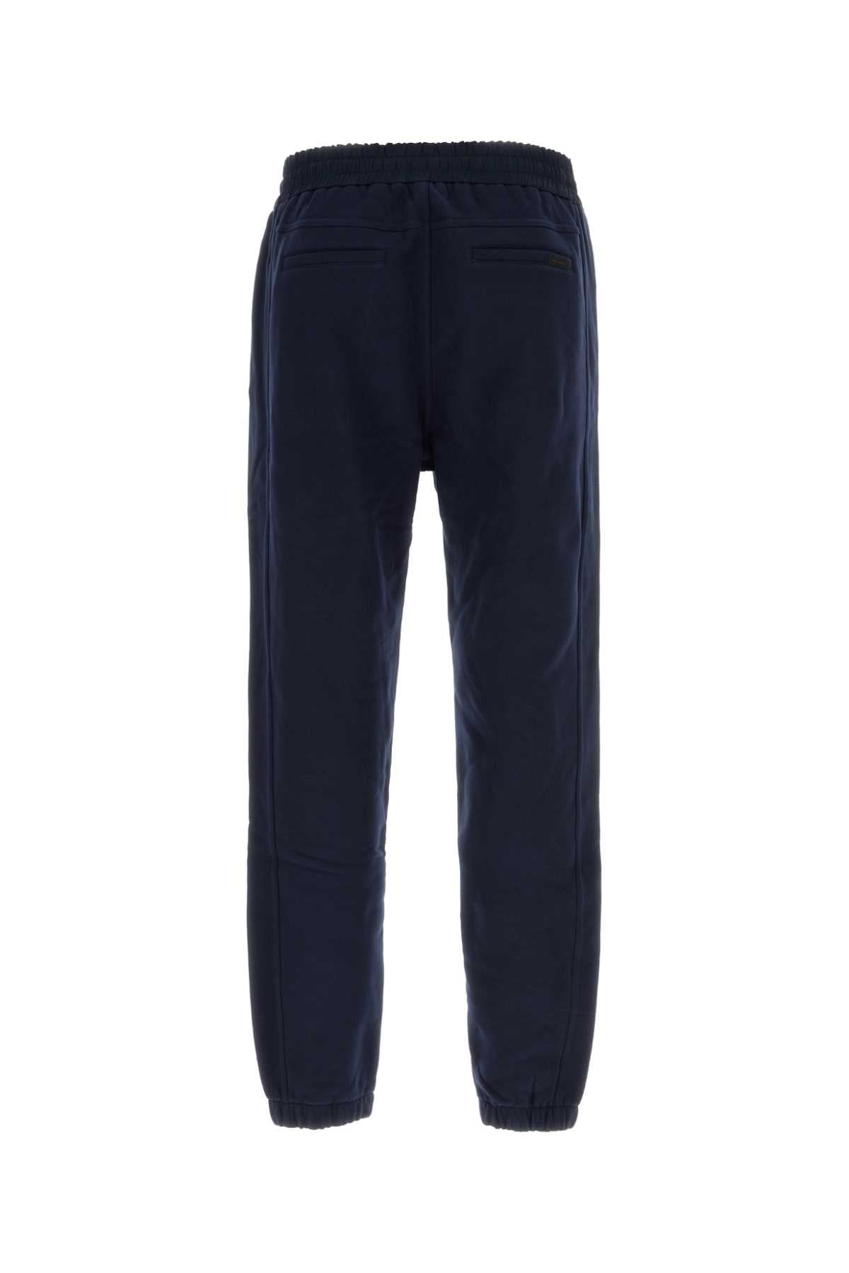Saint Laurent Men Dark Blue Cotton Joggers