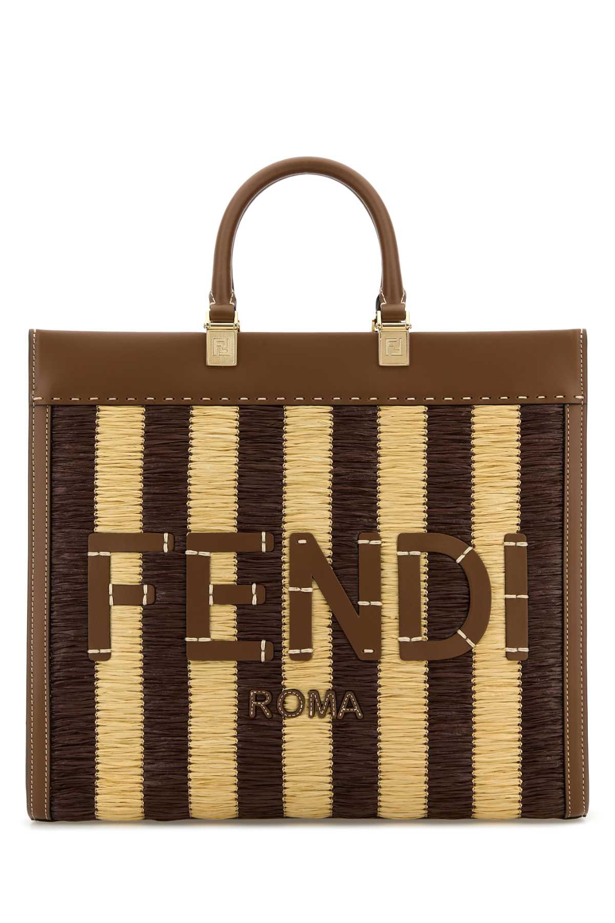 Fendi Women Rafia Medium Sunshine Shopping Bag