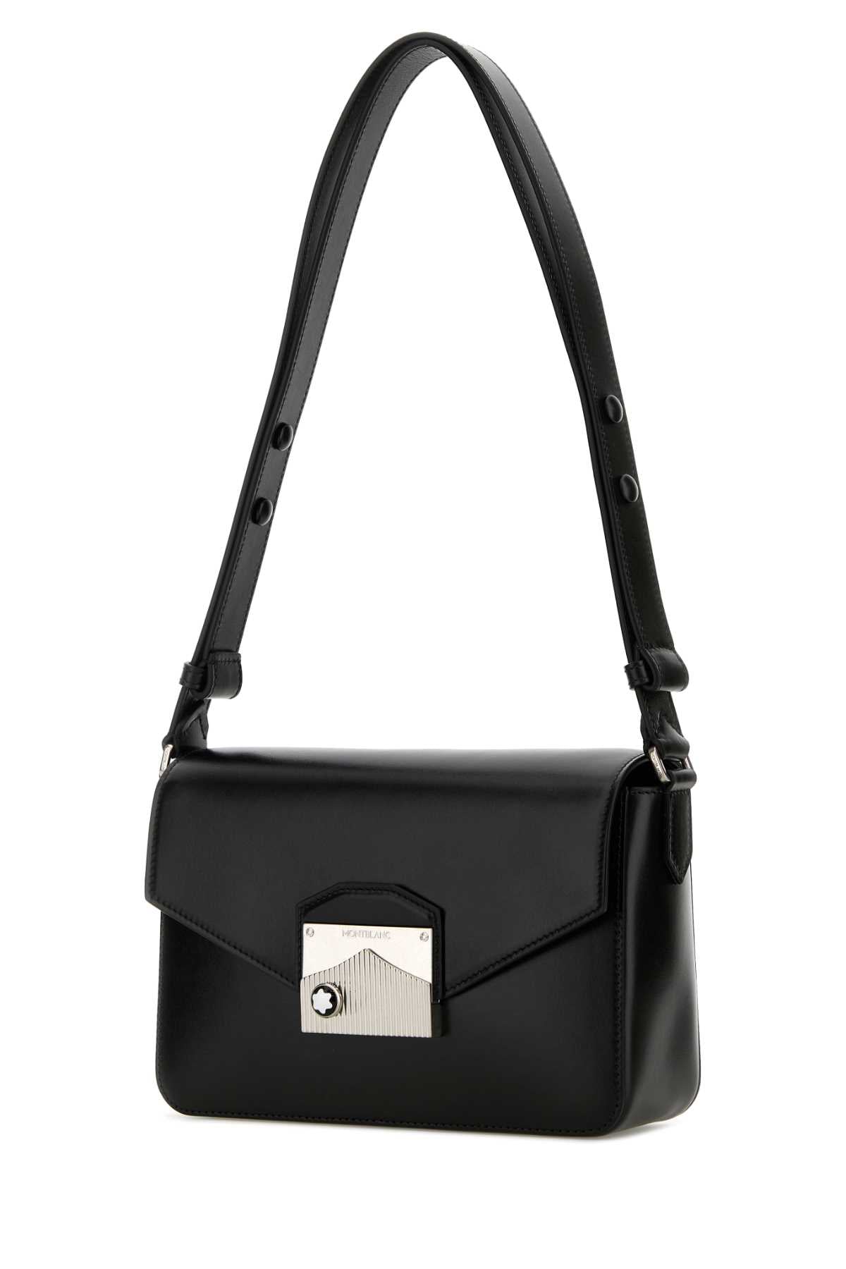 Montblanc Men Black Leather Meisterstuck Shoulder Bag