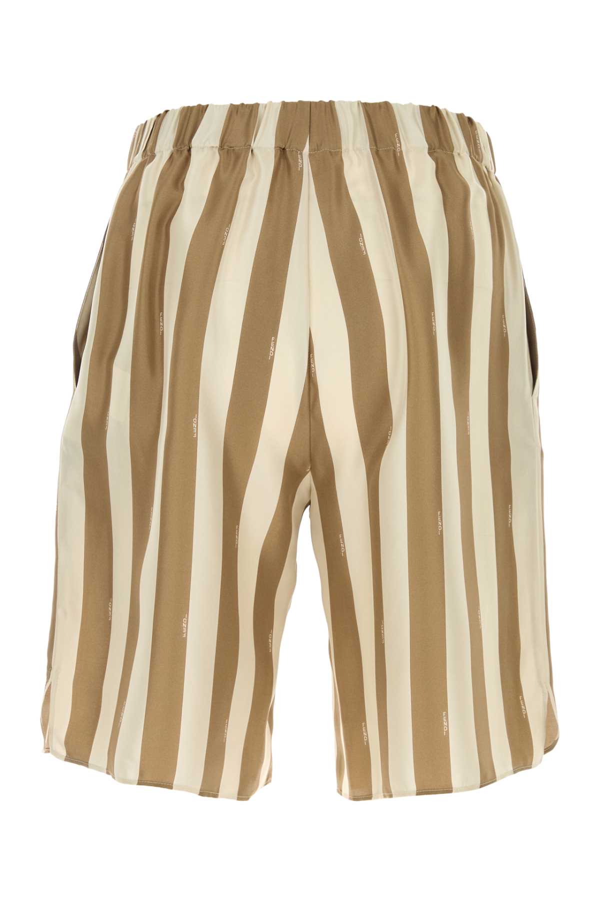 Fendi Men Printed Silk Bermuda Shorts