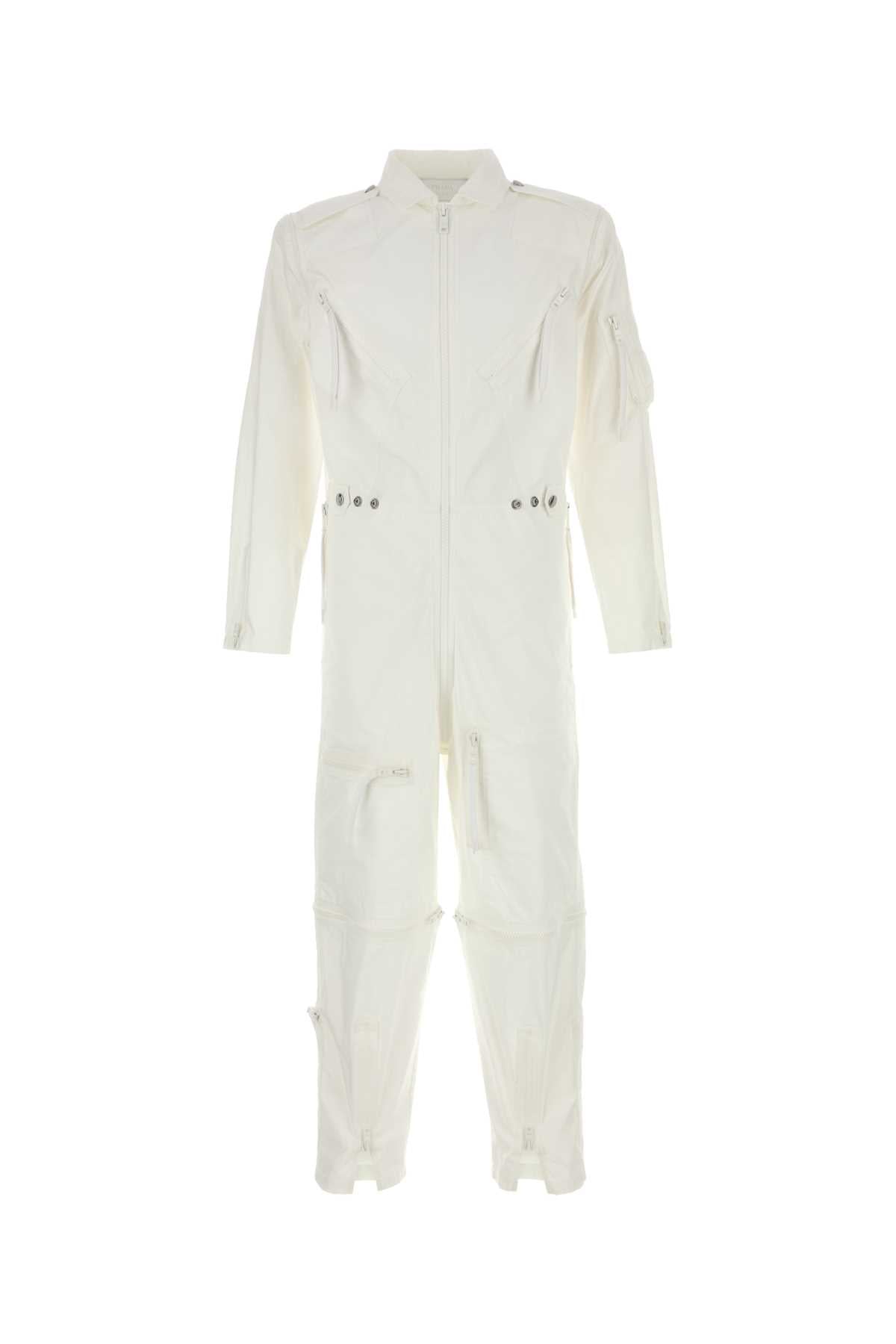 Prada Men White Cotton Jumpsuit