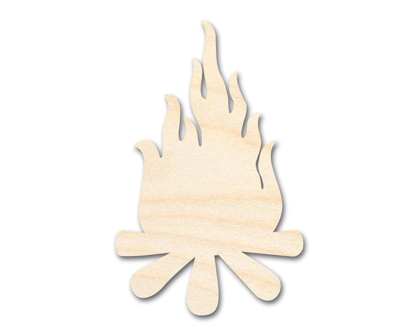Unfinished Wood Bonfire Shape - Camping Craft - up to 46" DIY