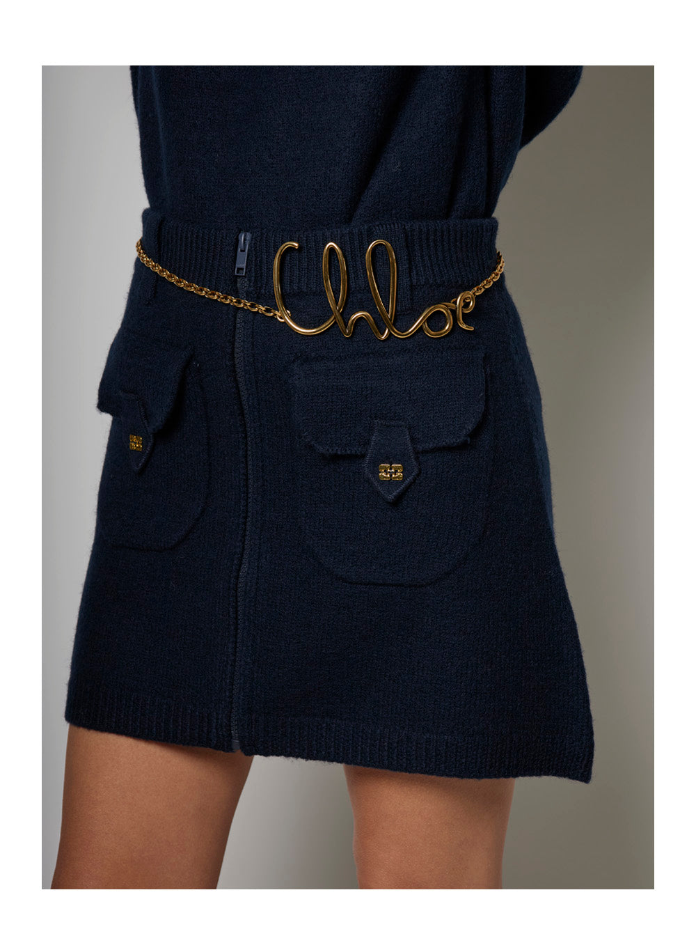 Chloé Women Belt With Logo Lettering On The Front And Brass Hook Closure For Women