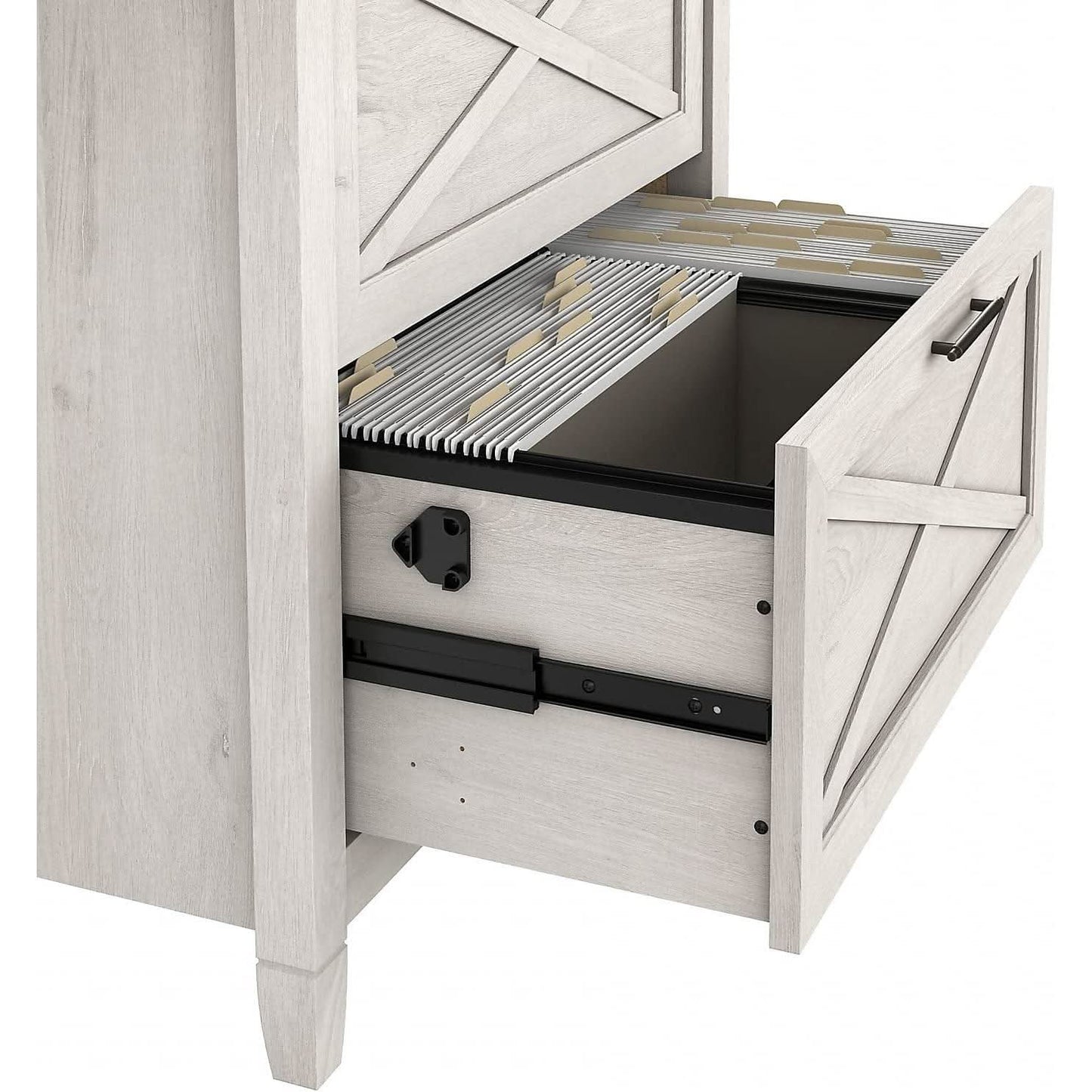 60W L Shaped Desk With Mobile File Cabinet For Home Office