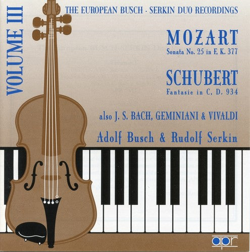 Adolf Busch - Play Vivaldi/Bach/Geminiani/& [CD]