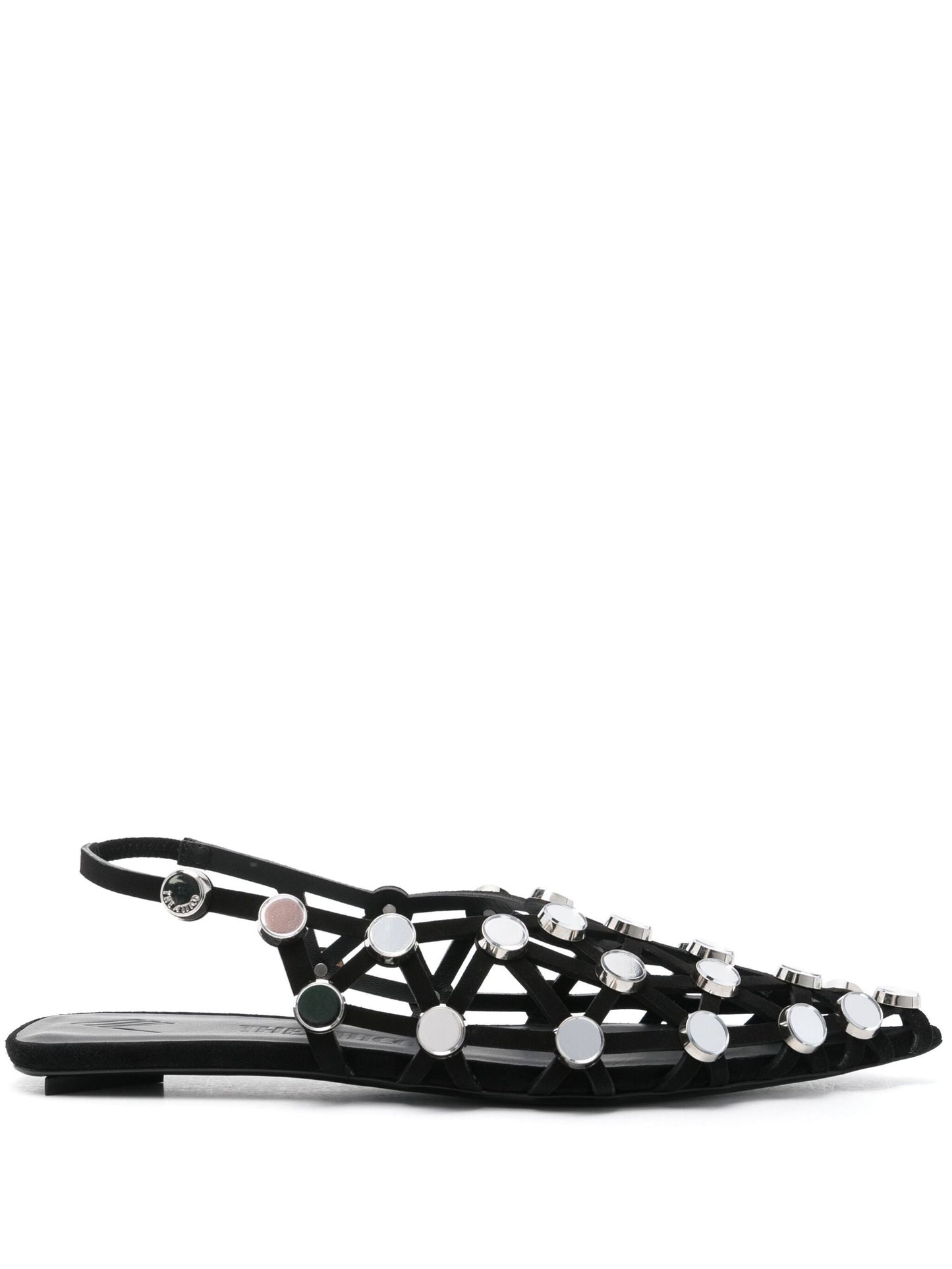 The Attico Women Suede W Workmanship Grid Ballerina