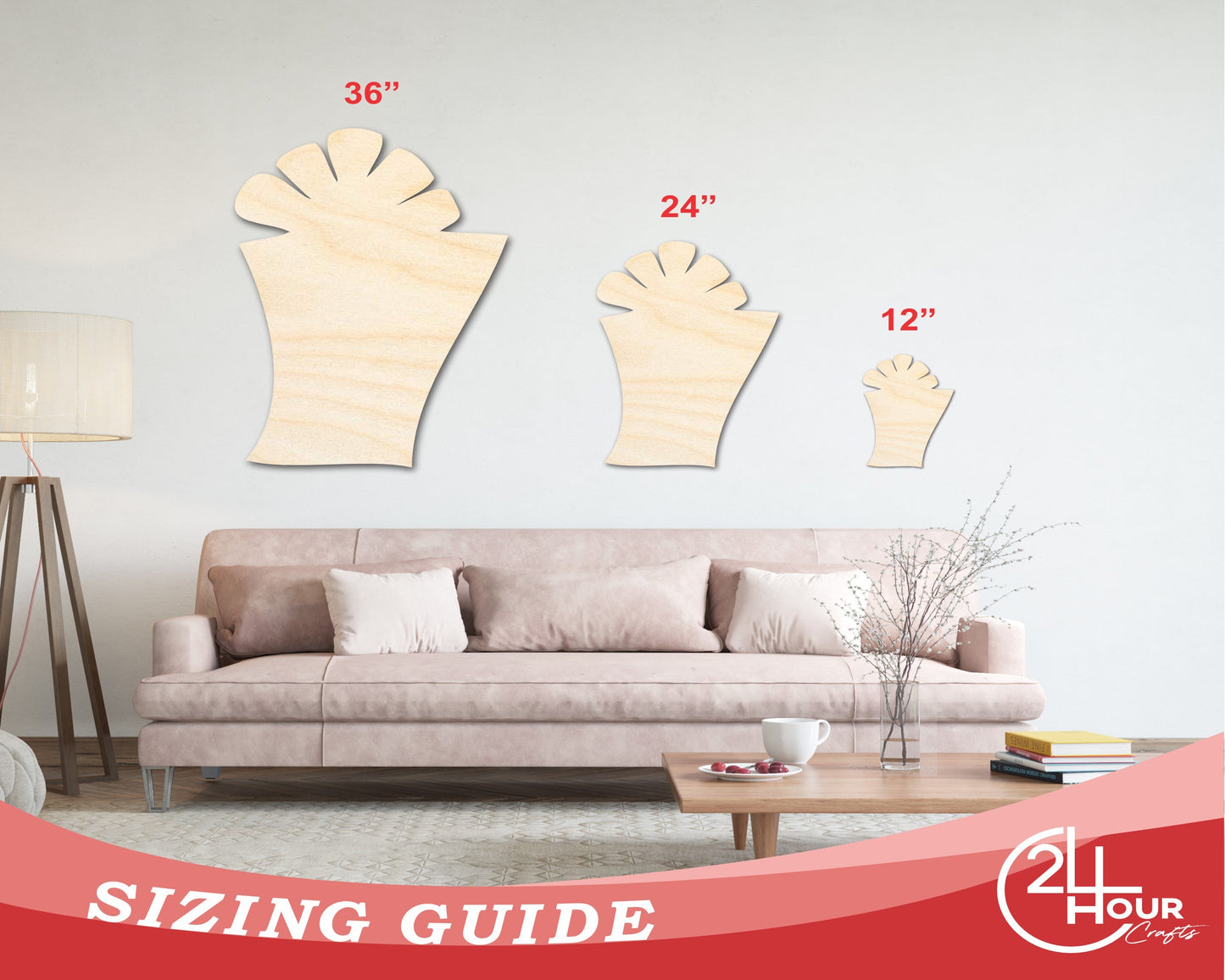 Unfinished Wood Crafty Present Shape | Craft Cutout | up to 46" DIY