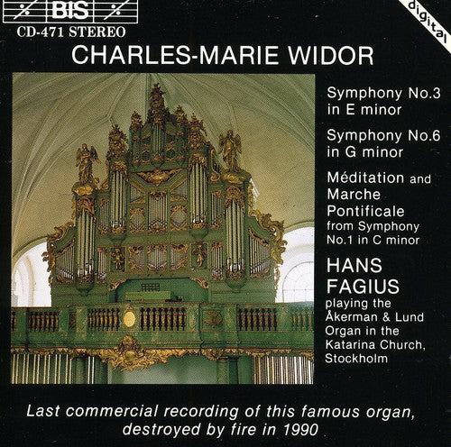 HANS FAGIUS - Organ Symphonies 1, 3 & 6 / Meditation & Marche [CD]