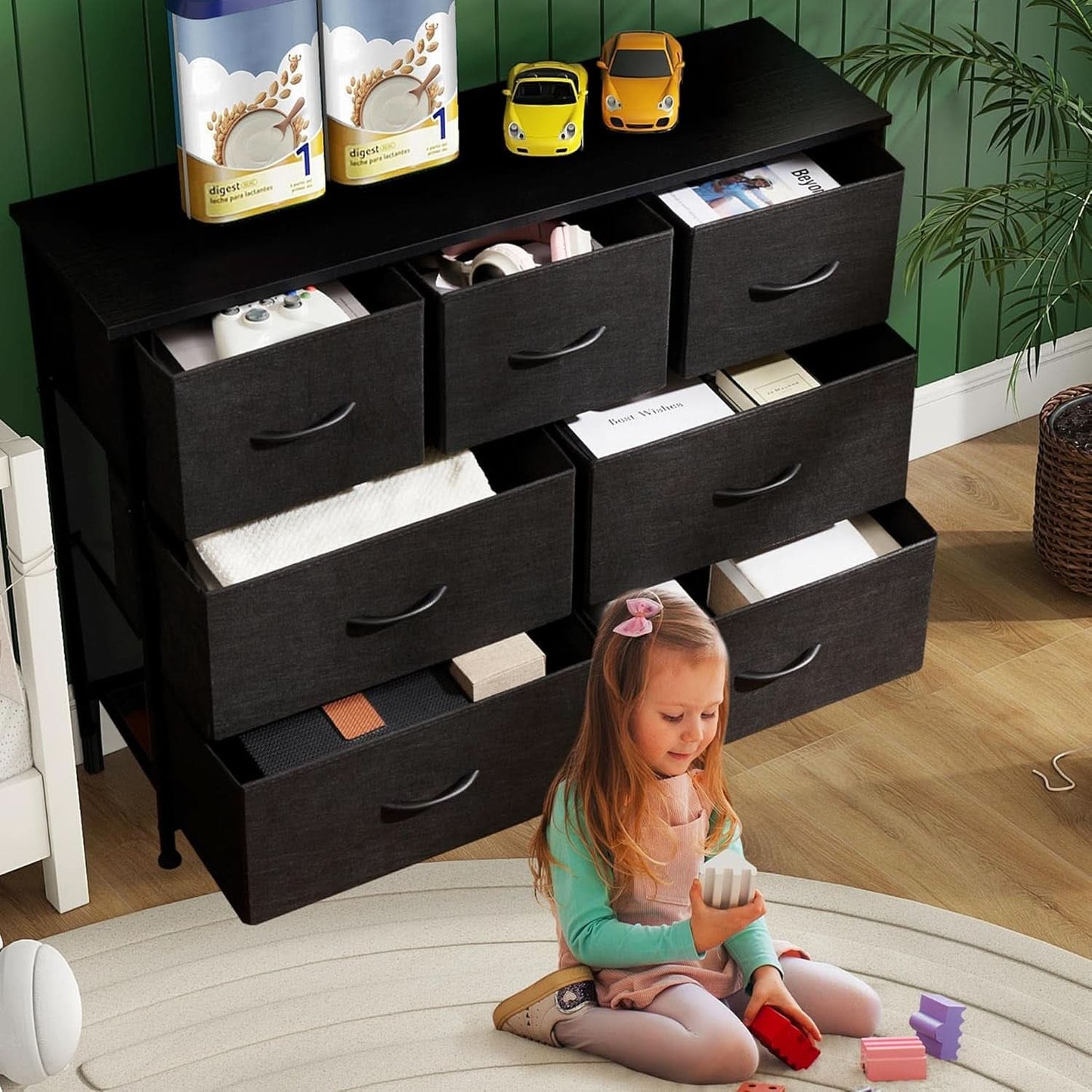 7 Drawer Dresser And TV Stand For 45 Inch TV Bedroom