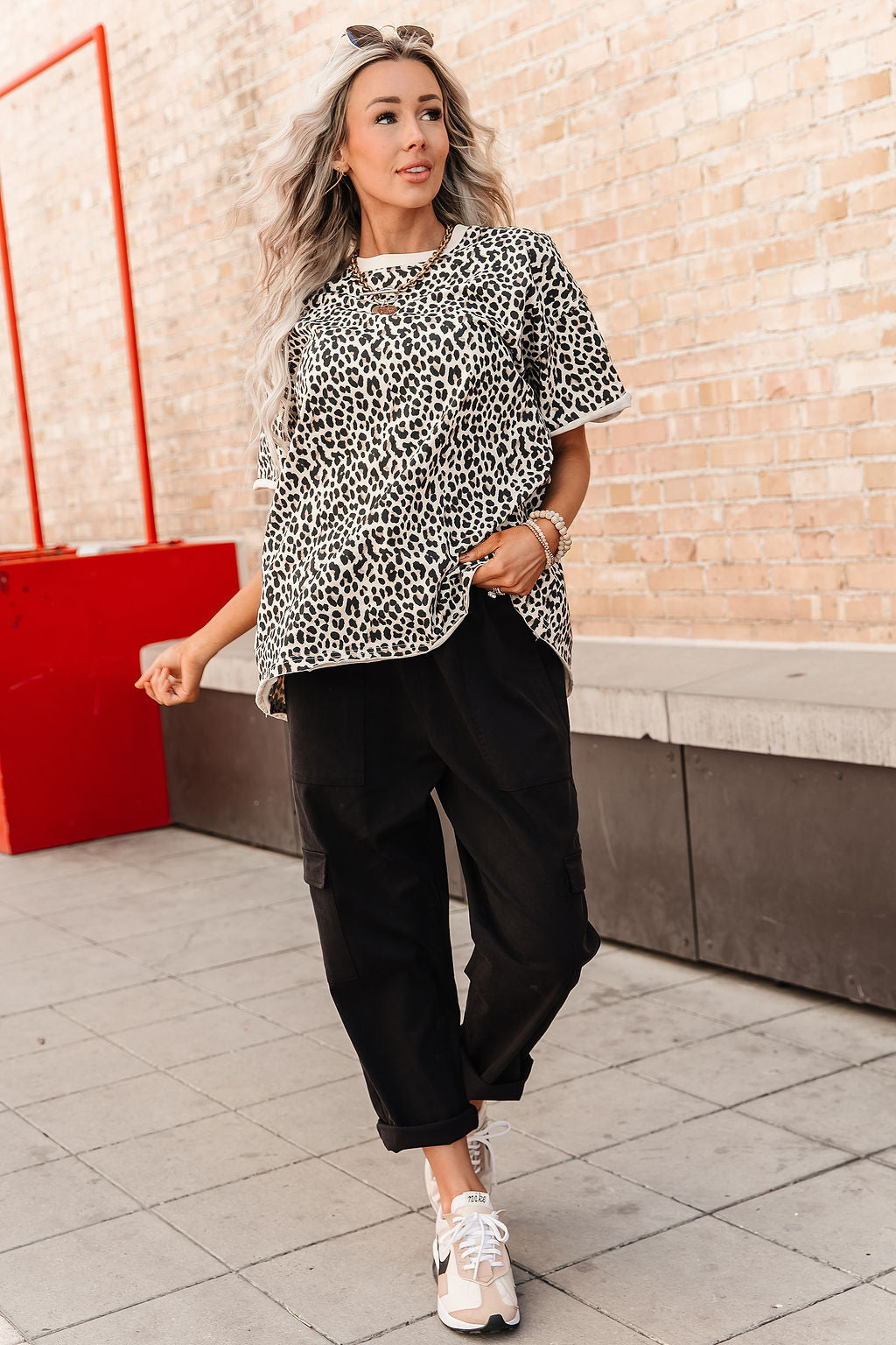 Boyfriend Tee - Layover Leopard