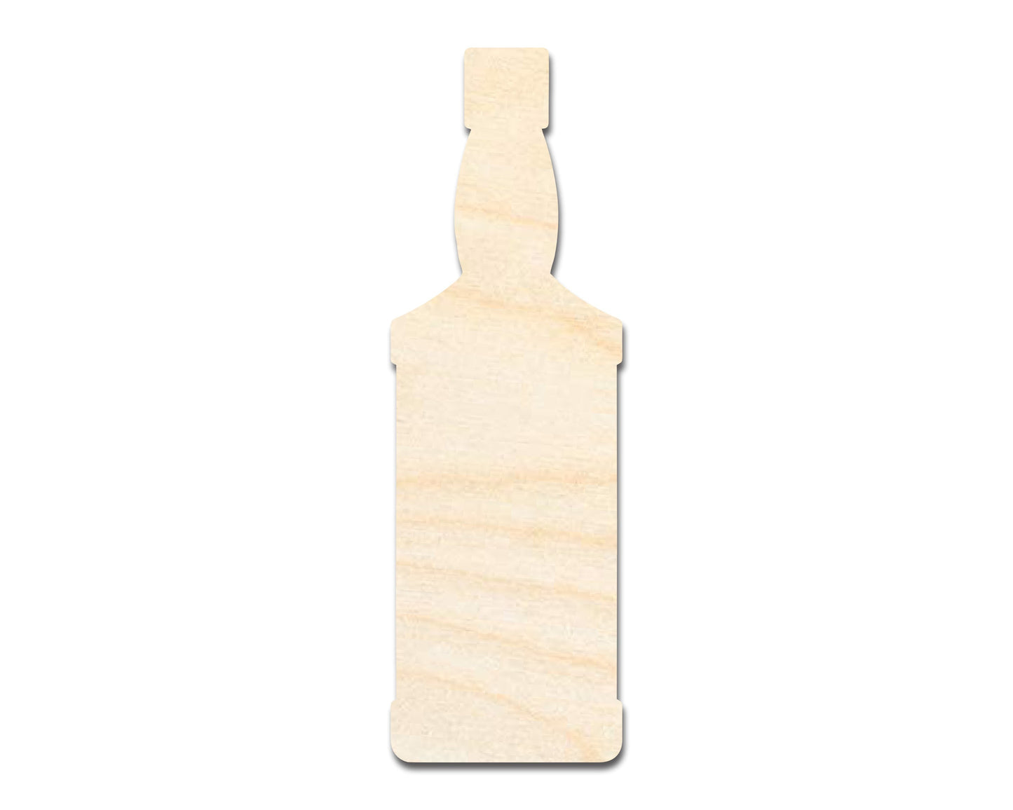 Unfinished Whisky Bottle Shape | DIY Craft Cutout | up to 46" DIY