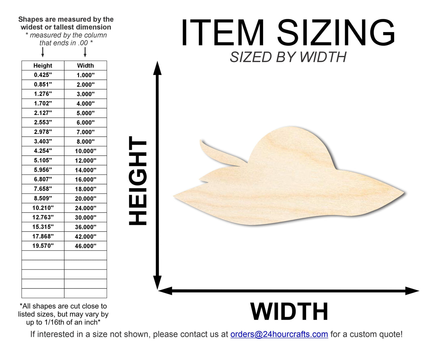 Unfinished Fascinator Hat Shape | DIY Craft Cutout | up to 46" DIY