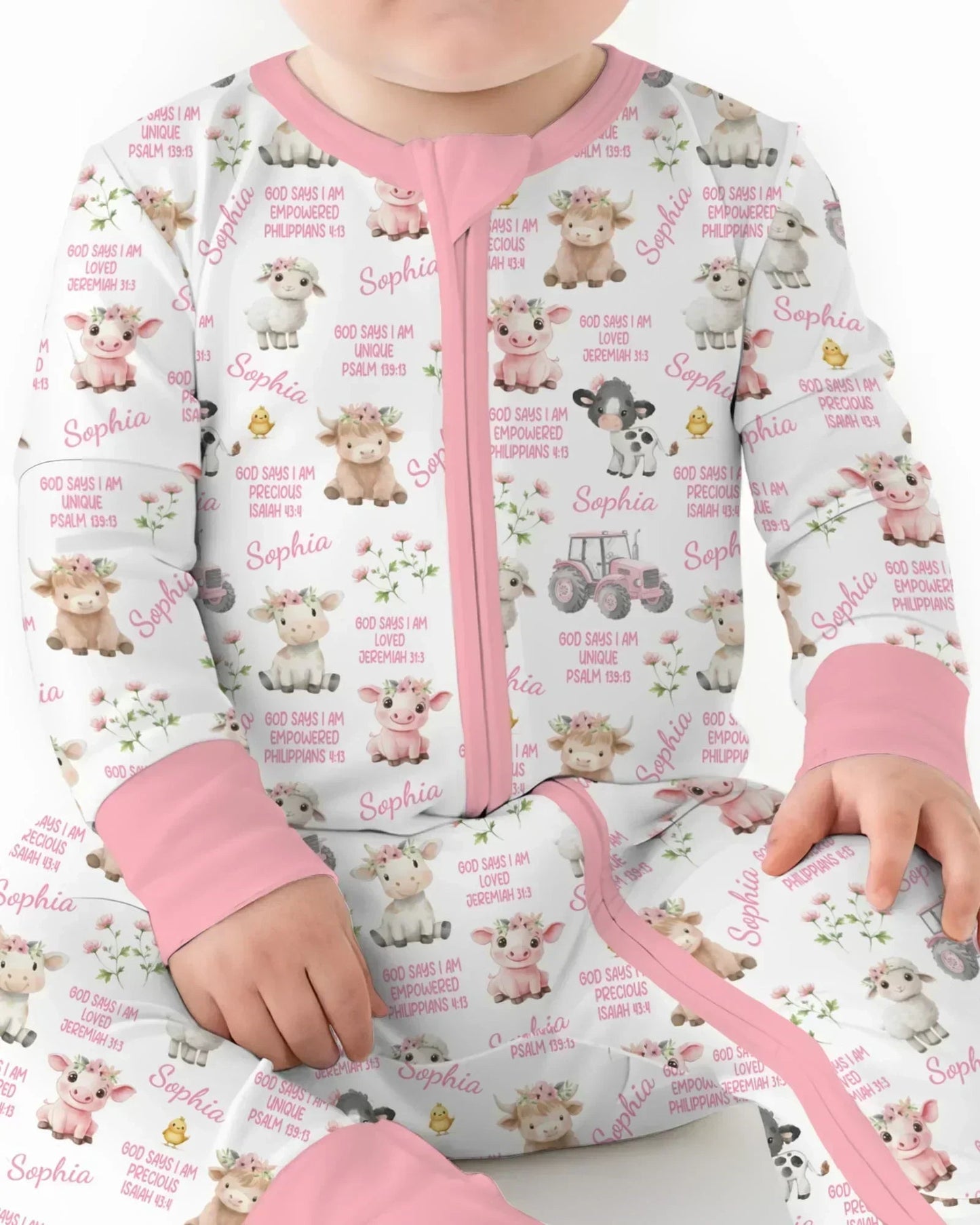 Custom Name God Says I Am Farm Animals Convertible Zippy